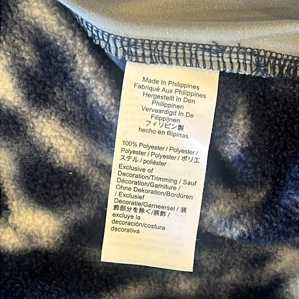 J.Crew Nordic Blue Tie Dye Polar Fleece Pullover Men’s Size Extra Large - Picture 7 of 8